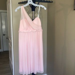 David’s Bridal Blush Pink Dress Size 8